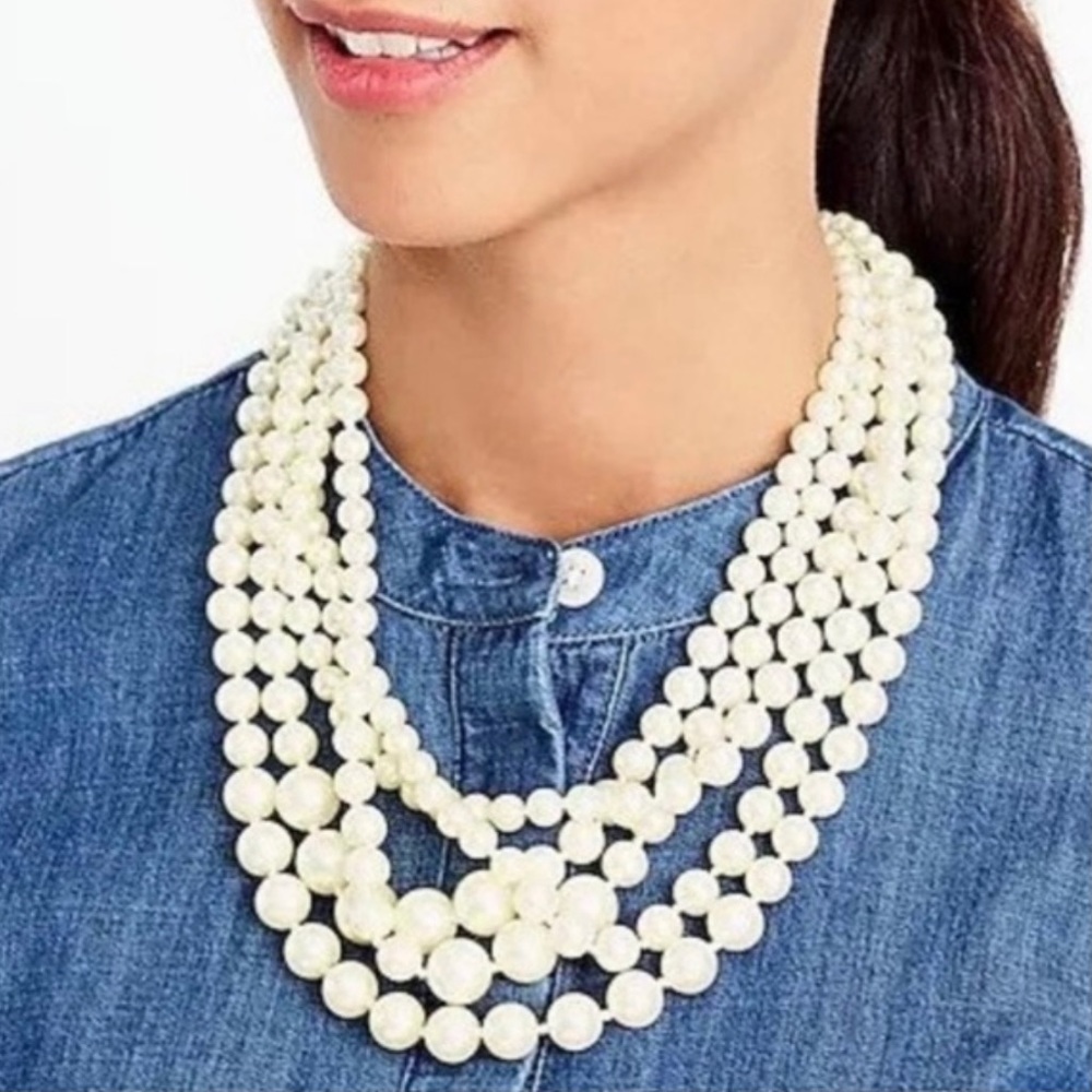 J. Crew Multi strand pearl necklace: never worn!